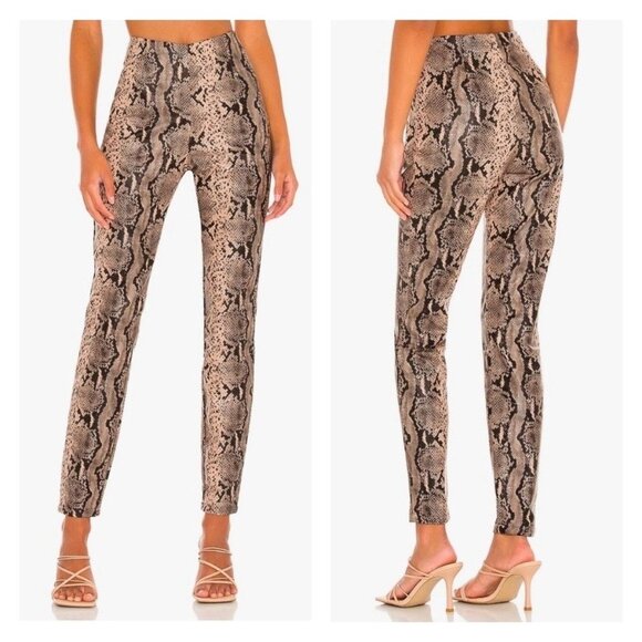 Superdown Donna Faux Leather Pants in Snake Print Size S - Picture 1 of 5